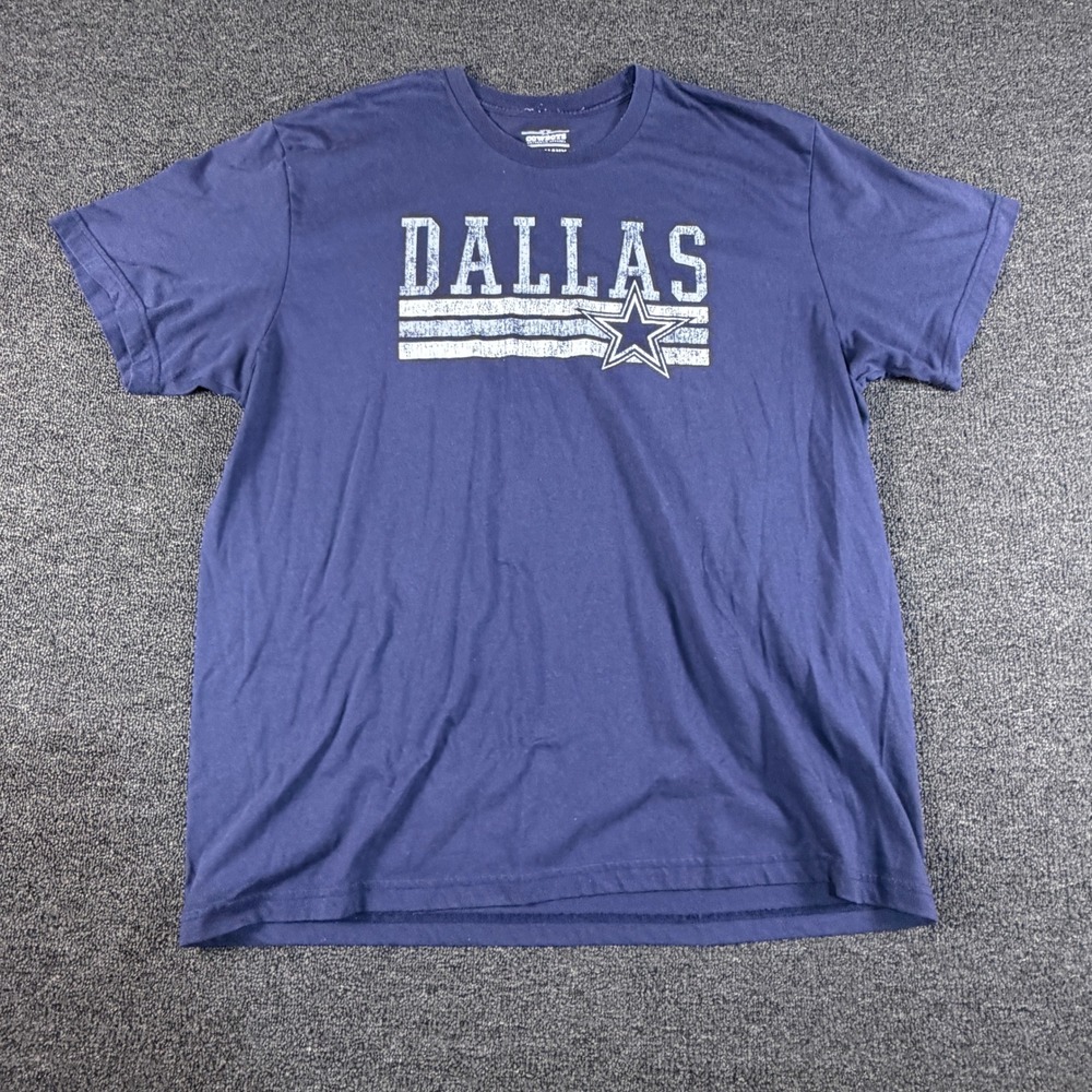 Dallas Cowboys T-Shirt Mens 2XL Blue NFL Football Graphic Old Navy EUC